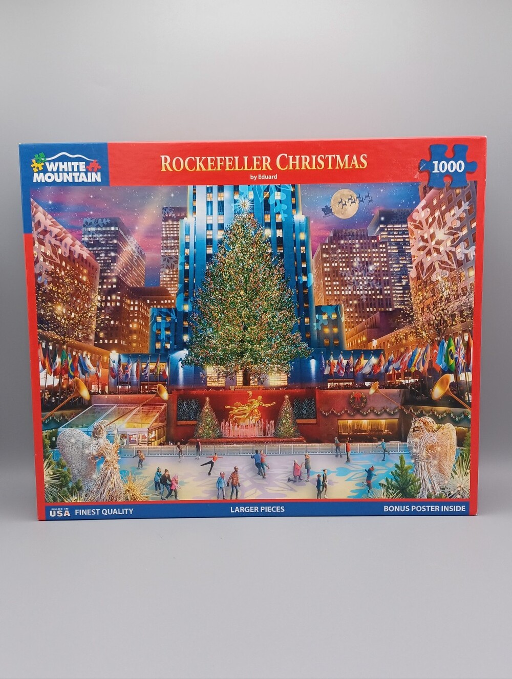 White Mountain Rockefeller Christmas Puzzle Complete